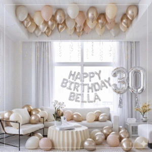 ROOM BALLOON DECORATION : CHAMPAGNE ROMANCE
